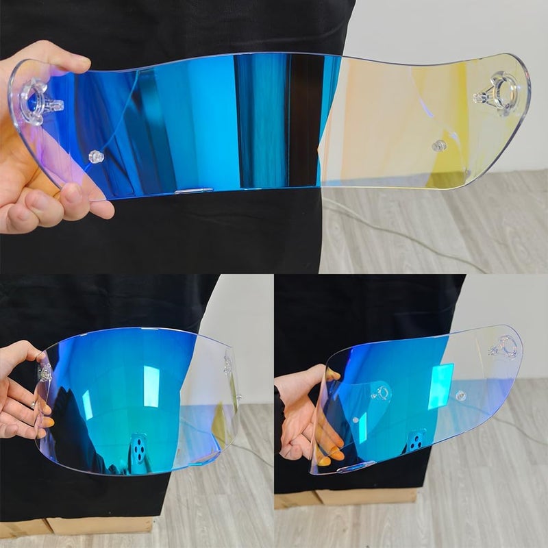 KAMAN Motorcycle Helmet Visor Shield for AGV K1 K1S K3SV K5 K5S Sunscreen Capacetes Lens Cascos Accessories (Revo Clear Blue) - Image 2